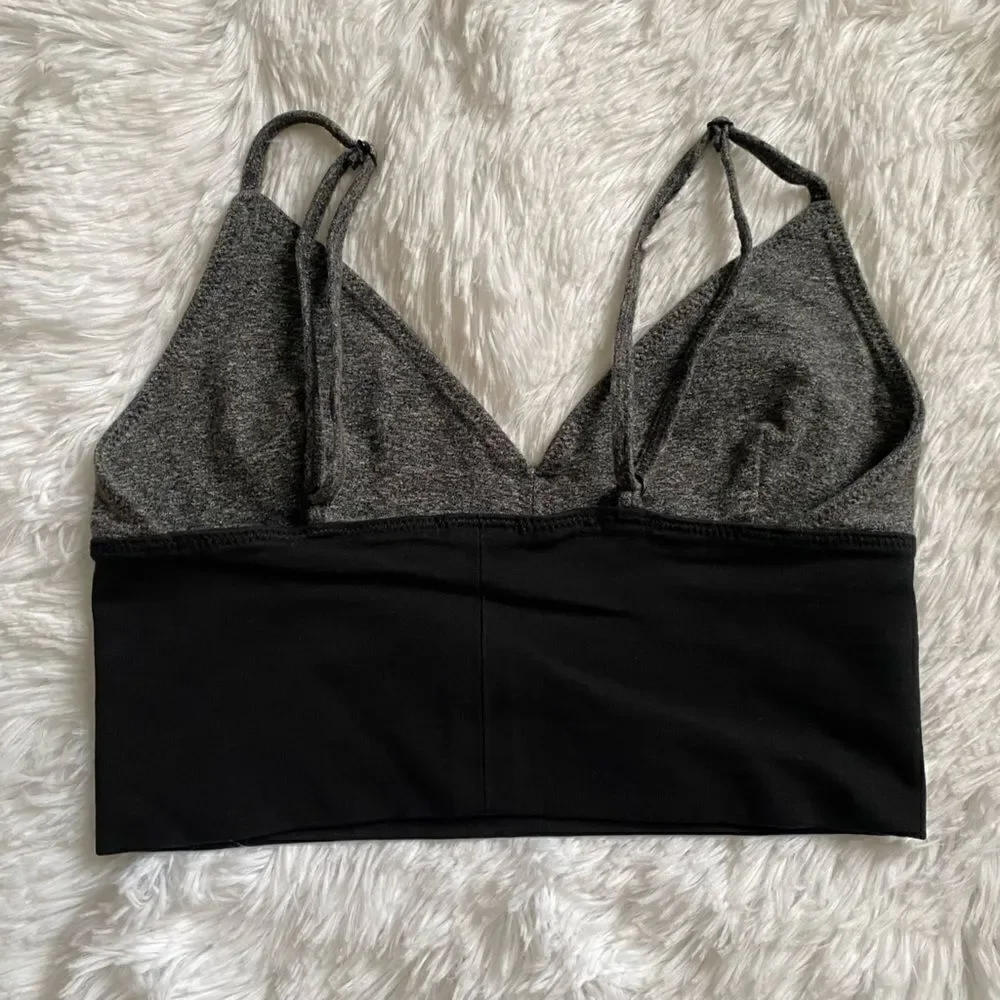 Madewell Sports Bra Womens Size XS Black Gray‎